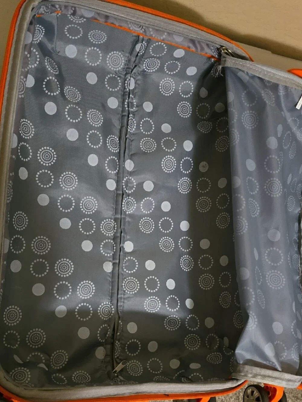 Black and Orange Carry-On Spinner Luggage